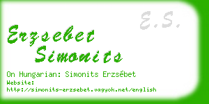 erzsebet simonits business card